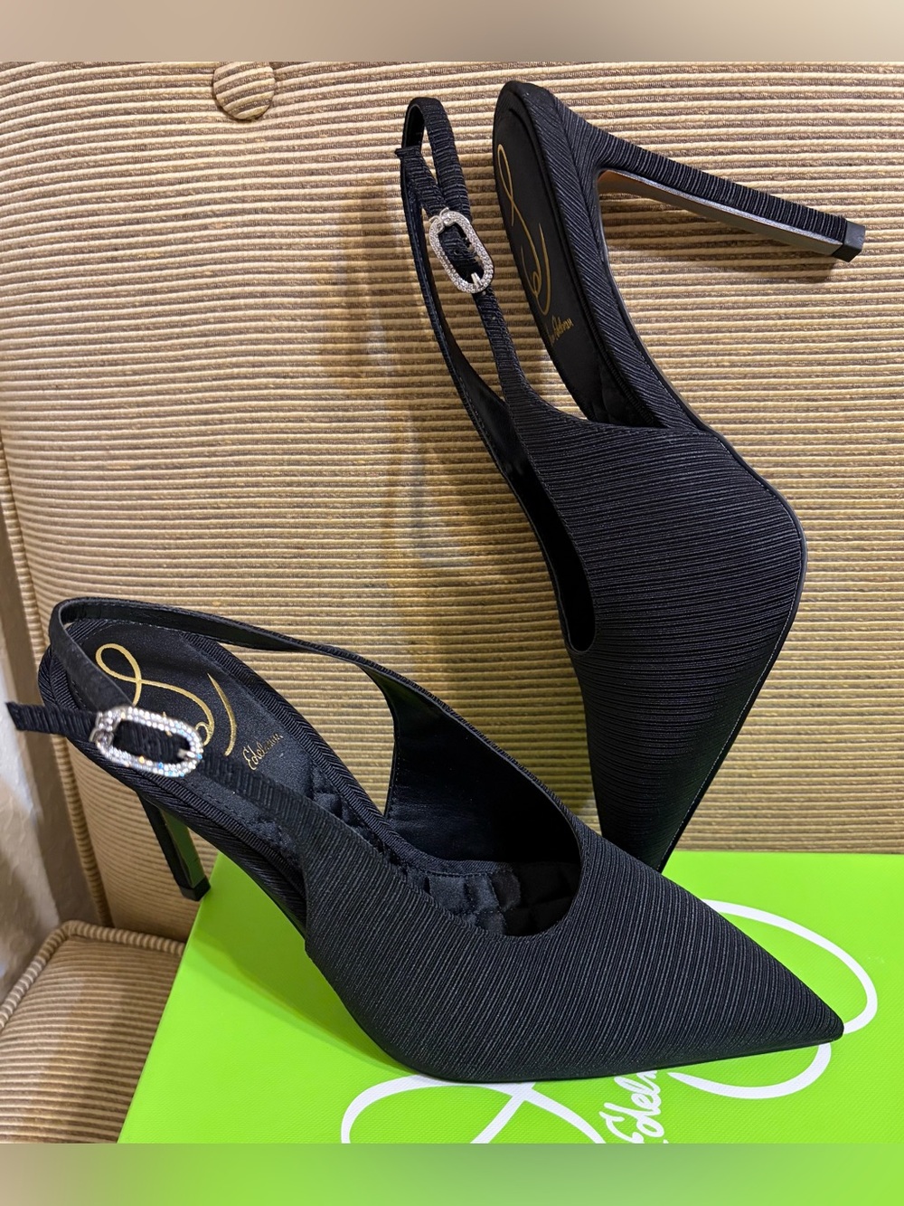 NWT Sam Edelman Alina Slingback Pointed Toe Pump in Black - Size 7.5